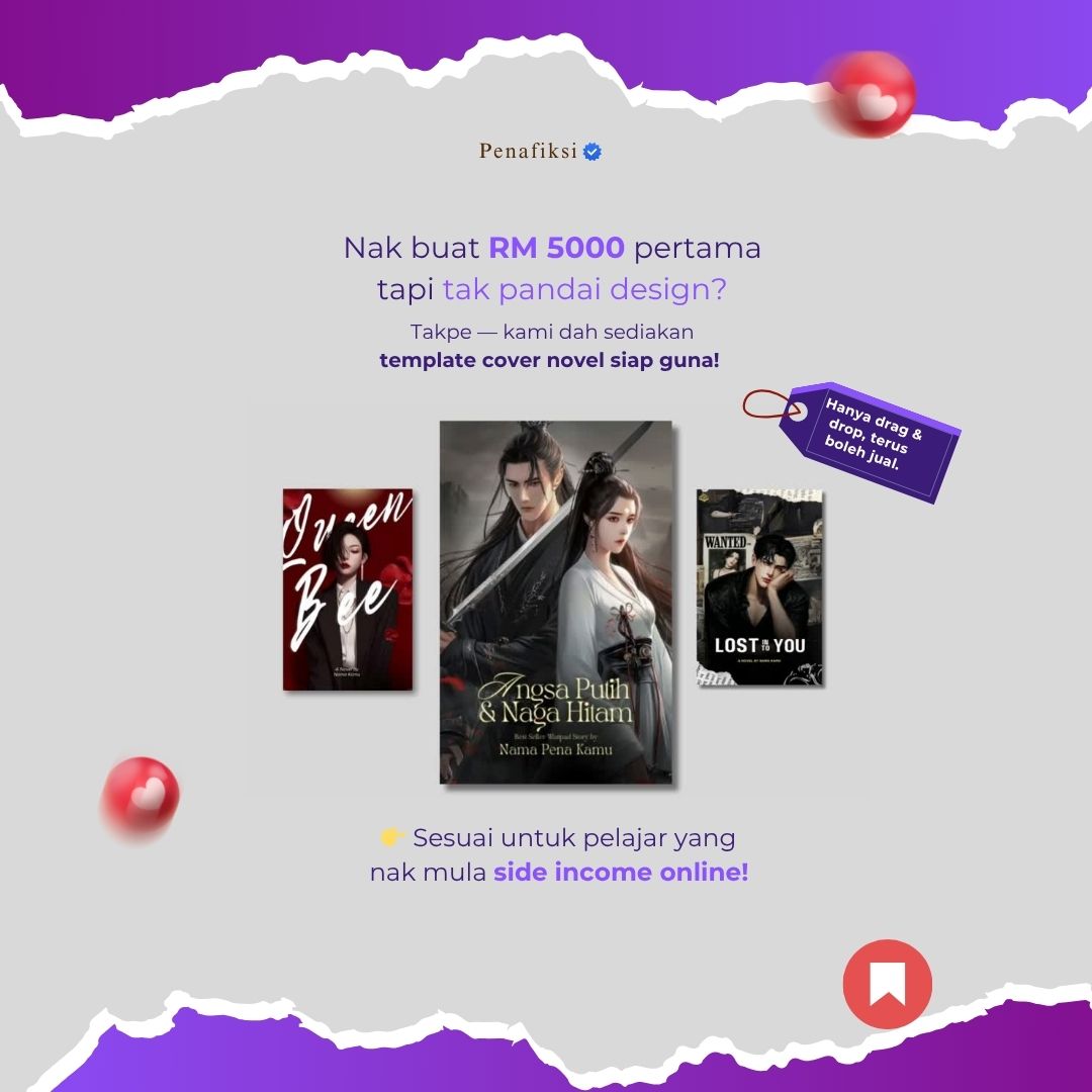 Template Cover Novel Romance Siap Pakai